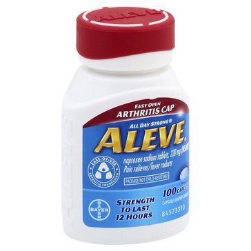 Aleve with Easy Open Arthritis Cap 220mg Caplets, 100-count