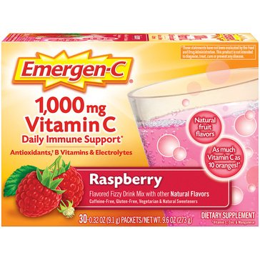 Emergen-C 1000mg Vitamin C Immune Support Powder Packets, 30-servings