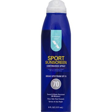 Exchange Select Sport Year Round SPF70 Continuous Sunscreen Spray, 6oz