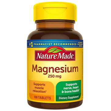 Nature Made 250mg Magnesium Tablets, 100-count
