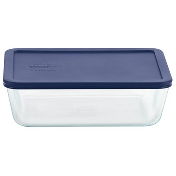 Pyrex Simply Store 11-cup Rectangular Storage Dish with Blue Lid