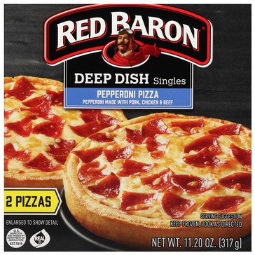 Red Baron Deep Dish Single Pepperoni Pizza, 11.2 oz