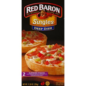 Red Baron Supreme Deep Dish Personal Frozen Pizza, 11.5oz