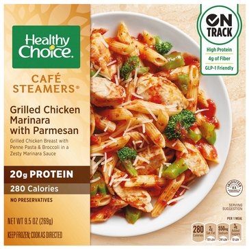 Healthy Choice Cafe Steamers Grilled Chicken Marinara With Parmesan Frozen Meal, 9.5oz
