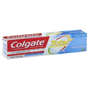 Colgate Total Whitening Gel Toothpaste, 4.8oz