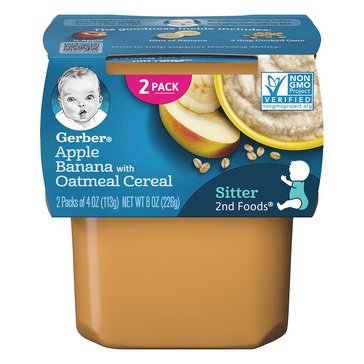 Gerber Second Foods Bold Fruit With Oatmeal 2 Pack Baby Food, 4oz