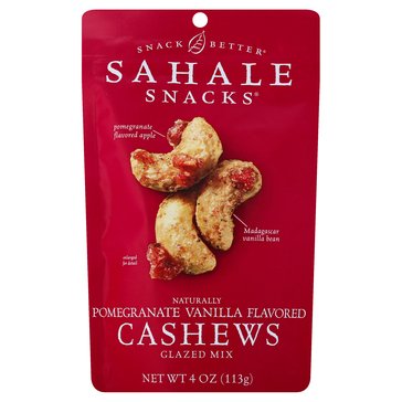 Sahale Snacks Pomegrante Vanilla Flavored Cashews Glazed Mix, 4oz