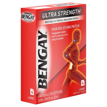 BENGAY Pain Relieving Ultra Strength Pads, Large 4-count