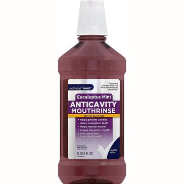 Exchange Select Anticavity Fluoride Mint Mouthwash, 33.8 fl oz
