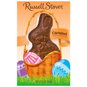 Russell Stover Milk Chocolate Caramel Rabbit, 3oz