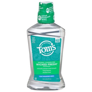 Toms Wicked Fresh Cool Mint Mouthwash 16oz
