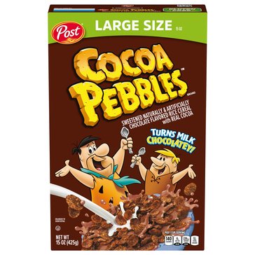 Family Size Cocoa Pebbles Cereal, 15oz
