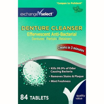 Exchange Select Denture Cleaning Effervescent Tabs, 84-count