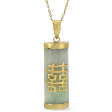 Imperial 10K Yellow Gold Dyed Jade Pendant
