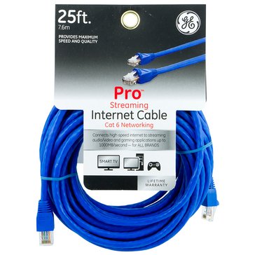 Ge Pro 25 Ft Cat6 Ethernet Internet Cable