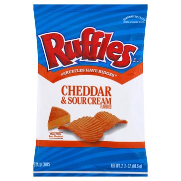 Ruffles Cheddar & Sour Cream Chips, 2.5oz