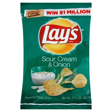 Lay's Sour Cream and Onion Chips, 2.5oz