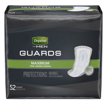 Depend For Men Guards Maximum Protection , 52-count