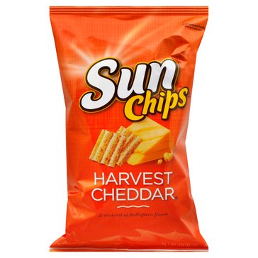 SunChips Harvest Cheddar Flavored Whole Grain Snacks, 2.75oz