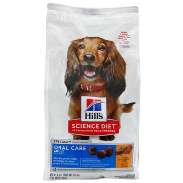 Hill's Science Diet Adult Oral Care Dog Food, 4 lbs