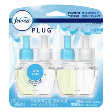 Febreze Plug Scented Oil, Linen and Sky