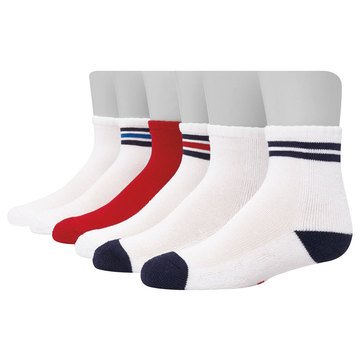 Hanes Toddler Boy's 6-Pack Crew Socks, 2T/3T
