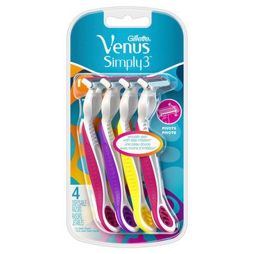 Gillette Venus Simply 3 Disposable Razors 4-Count
