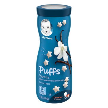 Gerber Graduates Toddler Vanilla Puffs, 1.48oz