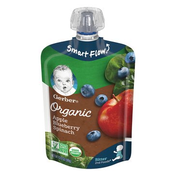 Gerber Organic Second Foods Apple and Blueberry Pouch