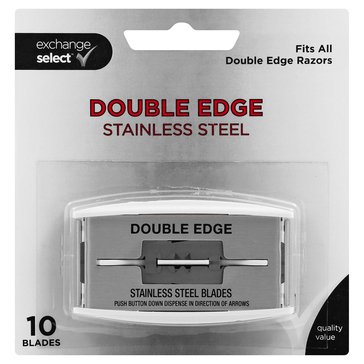 Exchange Select Platinum Double Edge Stainless Steel Razor 10-Count