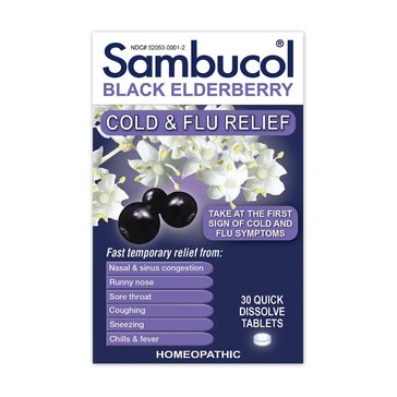 Sambucol Cold & Flu relief Tabs, 30-Count