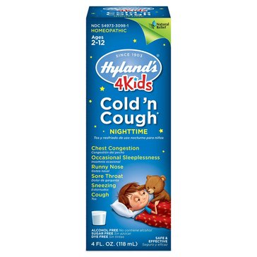 Hylands  Multi-Symptom Sugar Free Nighttime Cold N Cough For Kids, 118ml, 4oz