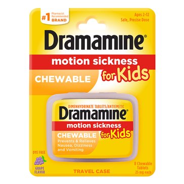 Dramamine Kids Chewables Tab Grape 8Ct