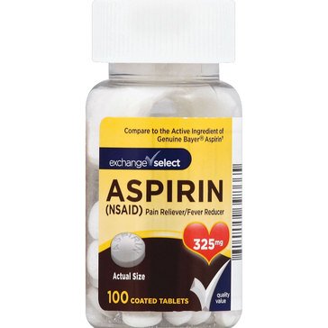 Exchange Select Aspirin 325mg Micro-Coated Tablets, 100-count