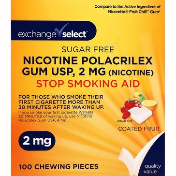 Exchange Select 2mg Nicotine Coated Fruit-Flavored Gum, 100-count