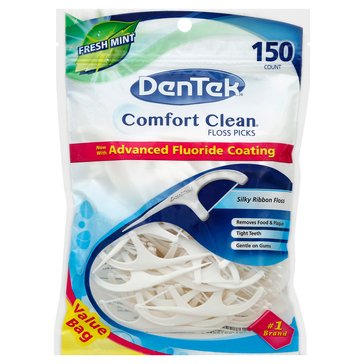 Dentek Comfort Clean Mint Floss Picks 150ct