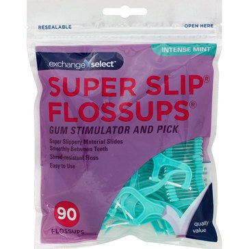 Exchange Select Super Slip Floss-ups Floss Picks, 90-count