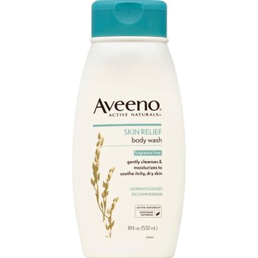 Aveeno Skin Relief Body Wash Fragrance Free 18oz