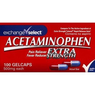 Exchange Select Extra Strength No Aspirin Rapid Release Gel-Caps, 100-count