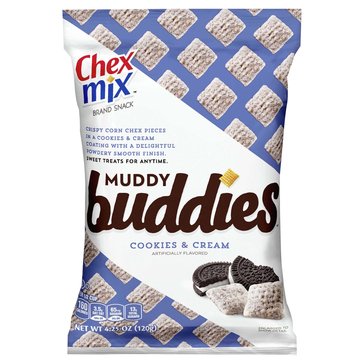 Chex Mix Muddy Buddies Cookies & Cream Snack Mix, 4.25oz