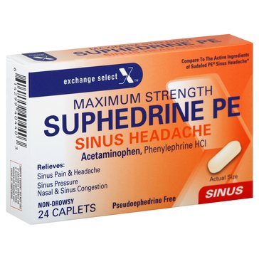 Exchange Select Acetaminophen 325Mg, Phenylephrine Hci 5Mg Caplets, 24-count