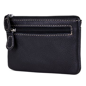 Mundi Rio Leather Top Zip Coin Pouch w/ Pull Out Credit Card