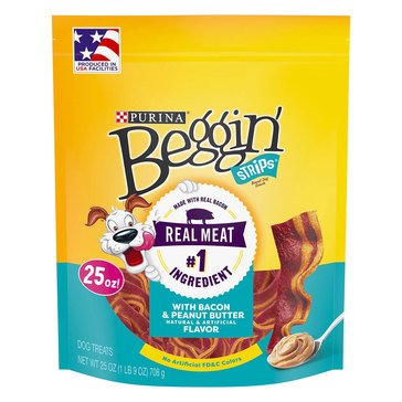 Beggin' Strips by Purina Bacon and Peanut Butter 25 oz. Dog Treats