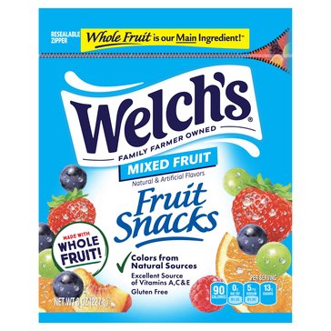 Welch's Mixed Fruit Fruit Snacks, 8oz