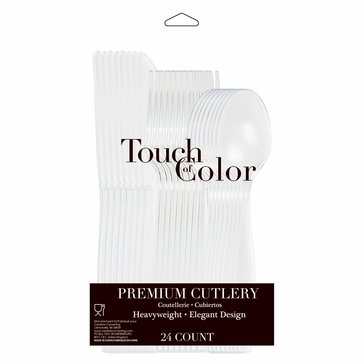 Touch of Color Premium Clear Cutlery