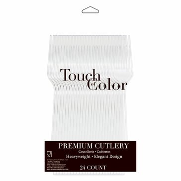 Touch of Color Premium Clear Cutlery Forks
