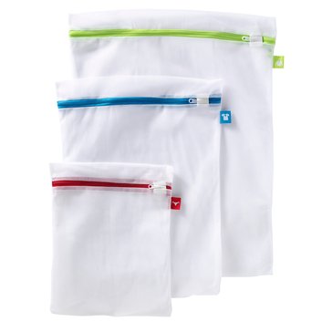 Whitmor Color Coded Mesh Wash Bag Set of 3
