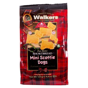 Walkers Holiday Mini Scottie Dog Shortbread Cookies, 4.4oz