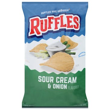 Ruffles Sour Cream & Onion Chips, 8oz