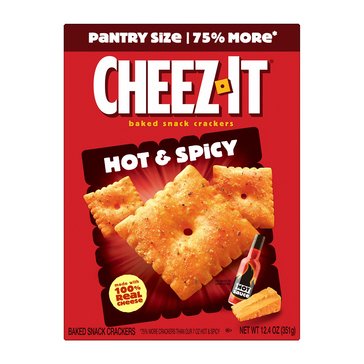 Cheez-It Baked Snack Hot and Spicy Crackers, 12.4oz